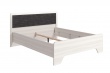 Manželská postel 160x200 Zita - jasan bílý/černá