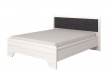 Manželská postel 160x200 Zita - jasan bílý/černá