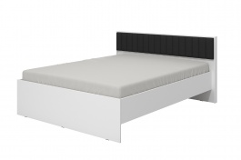 Manželská postel 160x200 Geralt - bílá/černá