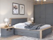 Manželská postel 180x200 + noční stolek + pětidveřová šatní skříň Artis - v prostoru