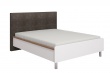 Manželská postel 160x200 Lilo - bílá/dub flagstaff/šedá