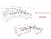 Rohová sedací souprava,rozkládací s úložným prostorem Lungo - rozměry
