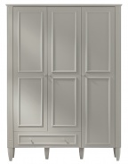 Třídveřová šatní skříň s osvětlením Esme - šedá