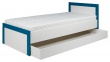 Dětská postel se šuplíkem Twin 90x200cm - bílá/modrá