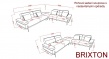 Rohová sedací souprava s nastavitelnými opěradly Brixton - rozměry