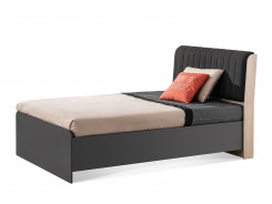Studentská postel 120x200 s úložným prostorem Magnus - dub sofia/šedá