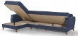 Rohová sedací souprava, rozkládací s úložným prostorem Rutoria - modrá