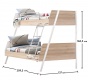 Studentská patrová postel 90x200-120x200cm Veronica - rozměry