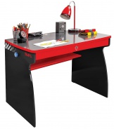 Dětský psací stůl Rally - červená/černá
