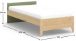 Studentská postel 100x200cm Habitat - rozměry