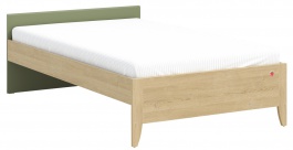 Studentská postel 120x200cm Habitat - dub/zelená
