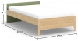 Studentská postel 120x200cm Habitat - rozměry