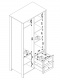 Dvoudveřová kombinovaná skříň Paxton - rozměry