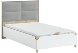 Studentská postel 120x200cm s úložným prostorem Dylan - bílá/dub světlý