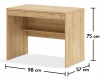 Psací stůl Cody Modular - rozměry