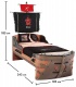 Dětská postel Jack 90x190cm ve tvaru lodi - rozměry