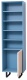 Vysoká knihovna Layne 749 - modrá/béžová