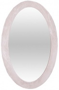 Oválné koupelnové zrcadlo Lady 575 - bílá