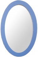 Oválné koupelnové zrcadlo Lady 575 - modrá patina