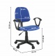 Kancelářská židle TAMSON 811/5000 - modrá/černá