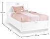 Dětská postel 100x200cm s úložným prostorem Ema - rozměry