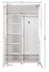 Dvoudveřová šatní skříň s prosklením Ema - rozměry vnitřního prostoru