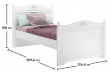 Rustikální bílá postel 120x200cm Ballerina - rozměry