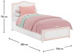 Dětská postel s úložným prostorem Betty 100x200cm - rozměry