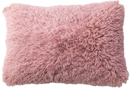 Dekorační chlupatý polštářek Chere - růžová