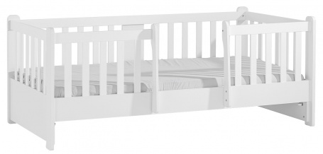Dětská postel 90x200cm se zábranami Elsa - bílá