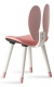 Dětská židlička králíček Flamenco - růžová/bílá