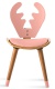 Dětská židlička los Boom - buk/růžová