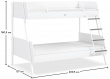 Studentská patrová postel 90x200-120x200 Pure - rozměry