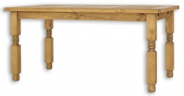 Jídelní selský rustikální stůl z masivního dřeva 90x160cm MES 01B - výběr moření