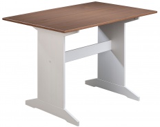 Jídelní stůl z masivu 110x70cm Carson - bílá/hnědá
