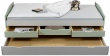 Dětská postel 90x200cm s přistýlkou a úložným prostorem Zani - zelená/šedá