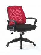 Židle na kolečkách Prim - červená/černá