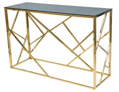Konzolový stolek ESCADA C zlatý kov/kouřové sklo