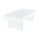 Konferenční stolek, bílý extra vysoký lesk, DAISY 2 NEW