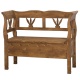 Dřevěná lavice s úložným prostorem HONEY - vosk - výběr