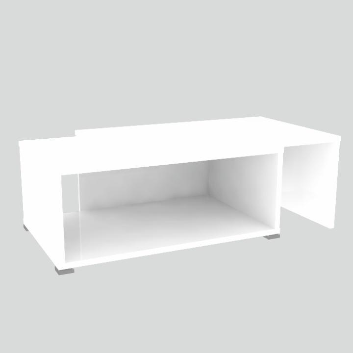 Levně Konferenční rozkládací stolek, bílá/bílá, dron