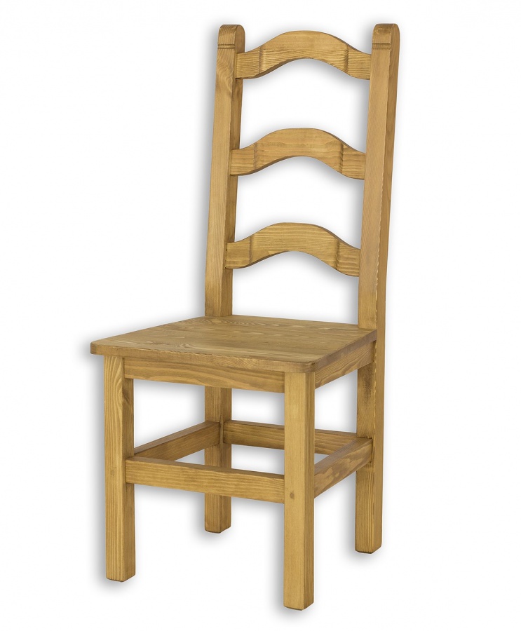 Jídelní židle z masivu sil 01 selská - k13 bělená borovice.