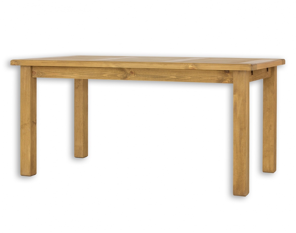 Levně Dřevěný selský stůl 90x150cm mes 13 b - k03 bílá patina/k11 lak - atyp