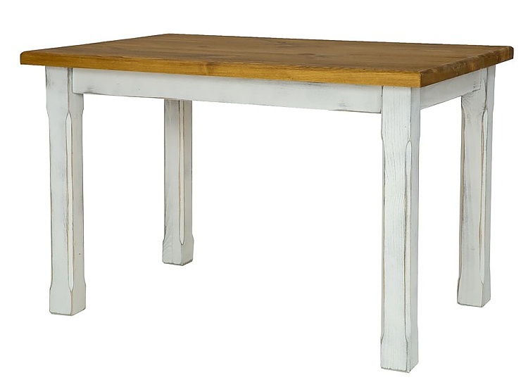Levně Dřevěný jídelní stůl 90x160 mes 02 a s hladkou deskou - k02 tmavá